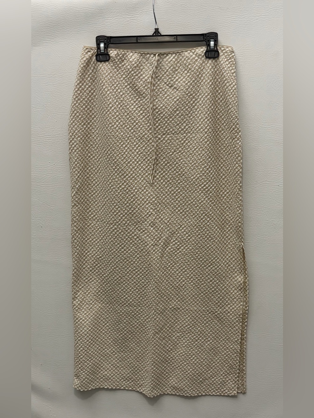 wild fable Cream Gingham Textured Midi Pencil Skirt Medium